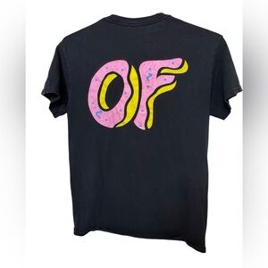 Odd Future Black Tee with Pink and Yellow Donut Logo Men’s S Streetwear